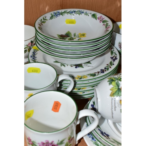 400 - ROYAL WORCESTER 'WORCESTER HERBS', comprising jug, height 14.5cm, four mugs (one chipped rim), six 2... 