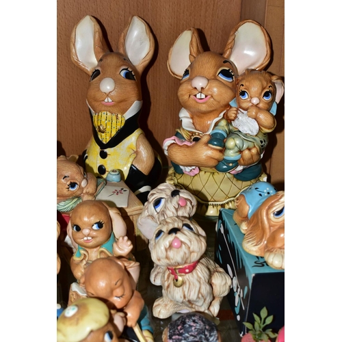 423 - A GROUP OF PENDELFIN RABBITS, comprising 'Mother and Baby', 'Uncle Soames' (yellow cravat and waistc... 