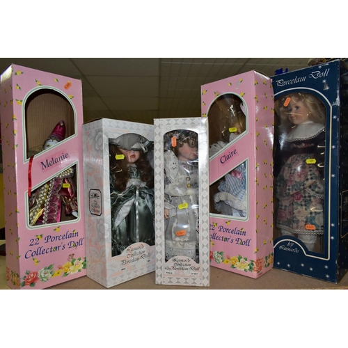 429 - A QUANTITY OF BOXED AND UNBOXED LEONARDO COLLECTION AND OTHER PORCELAIN COLLECTORS DOLLS, all appear... 