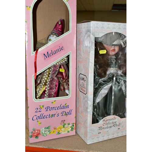 429 - A QUANTITY OF BOXED AND UNBOXED LEONARDO COLLECTION AND OTHER PORCELAIN COLLECTORS DOLLS, all appear... 