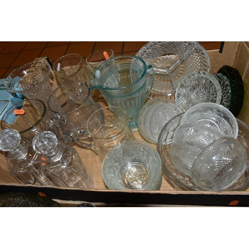 438 - CUT AND PRESSED GLASS ETC, to include a pair of Webb Corbett for Royal Doulton boxed vases, pair of ... 