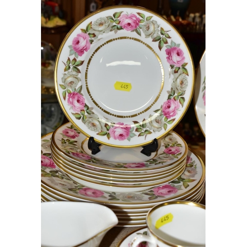 445 - ROYAL WORCESTER 'ROYAL GARDEN' PART DINNER SERVICE, comprising six of each dinner plate, side plates... 