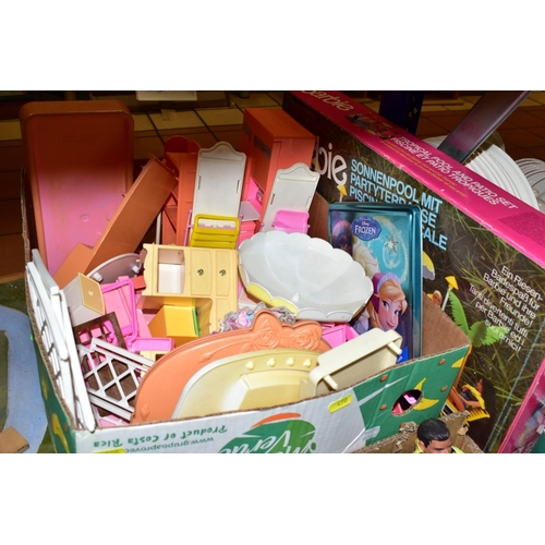 450 - A QUANTITY OF ASSORTED TOYS, to include a collection of Barbie furniture and accessories including b... 