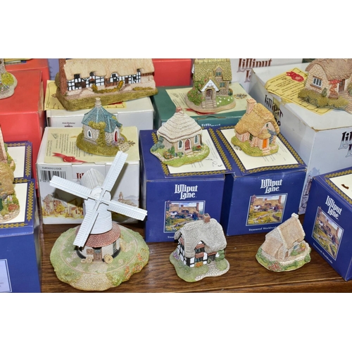 453 - THIRTY FOUR LILLIPUT LANE SCUPLTURES FROM VARIOUS COLLECTIONS, (mostly boxed and with deeds except w... 