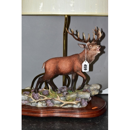 459 - BORDER FINE ARTS SCULPTURE 'HIGHLAND MAJESTY (RED STAG)' BO220 MODELLED BY RICHARD ROBERTS, first is... 