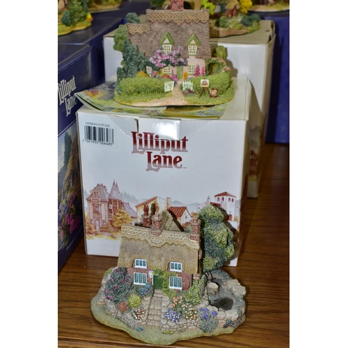 465 - ELEVEN LILLIPUT LANE SCULPTURES FROM COLLECTORS CLUB AND ANNIVERSARY SPECIALS, all boxed except one ... 