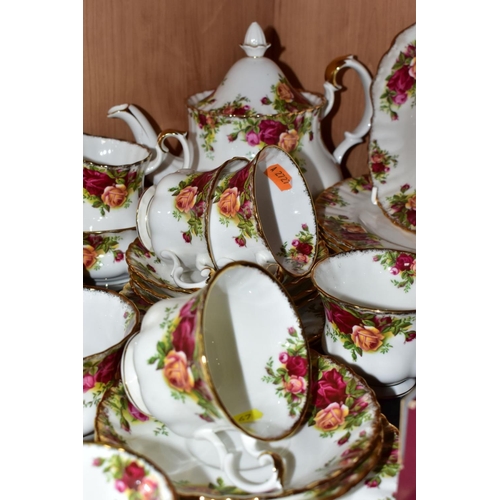 467 - ROYAL ALBERT 'OLD COUNTRY ROSES' TEASET FOR EIGHT COMPRISING, 16cm plates, cups, saucers, 21cm plate... 