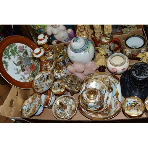 470 - ORIENTAL CERAMICS AND SCULPTURES ETC, to include Japanese Kutani wares, modern Chinese ginger jar wi... 