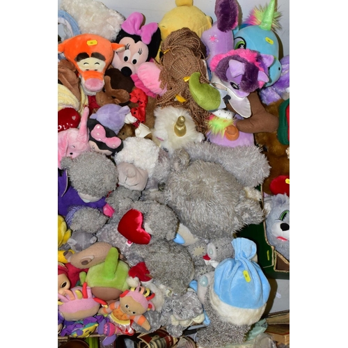 484 - THREE BOXES OF ASSORTED LATE 20TH CENTURY/21ST CENTURY SOFT TOYS, including Teletubbies, In the Nigh... 