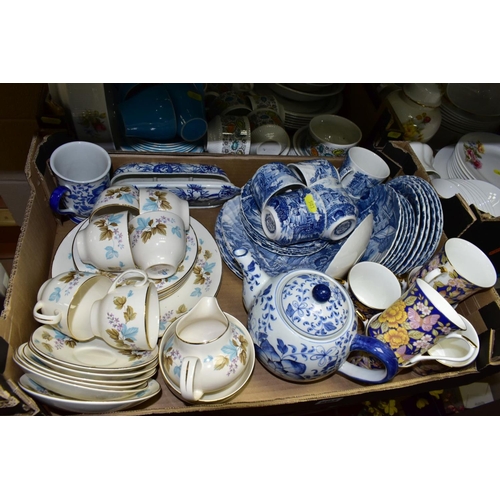 503 - THREE BOXES AND LOOSE CERAMICS, including  assorted planters, jardinières and stands, Broadhurst Iro... 