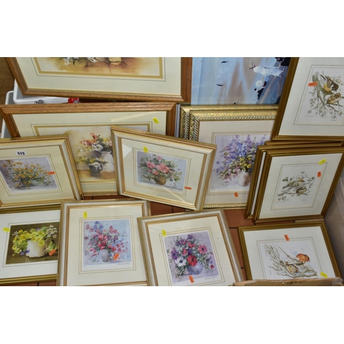 515 - DEREK BROWN (1924-2009), six framed limited edition prints of still life flower studies, signed to l... 