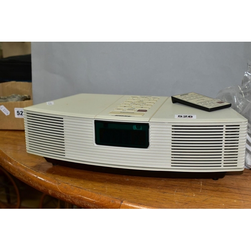 526 - A BOSE WAVE RADIO, model number AWR132 with remote control and power cable