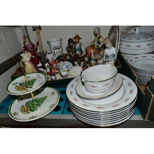 549 - SIX BOXES AND LOOSE CERAMICS AND GLASS etc, to include R.C. (Royal China) Sri Lanka 'Petula' part di... 