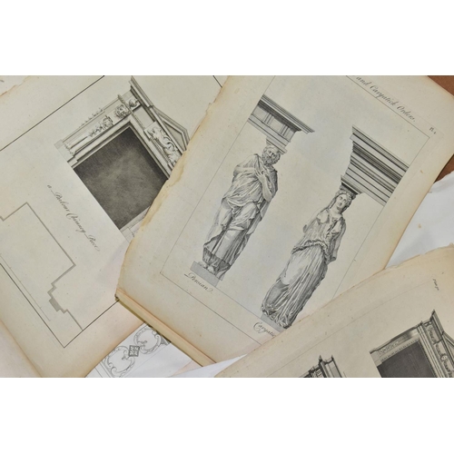 560 - 18TH AND 19TH CENTURY ARCHITECTURAL BOOK ILLUSTRATIONS, to include six pages from 'The Ancient Build... 