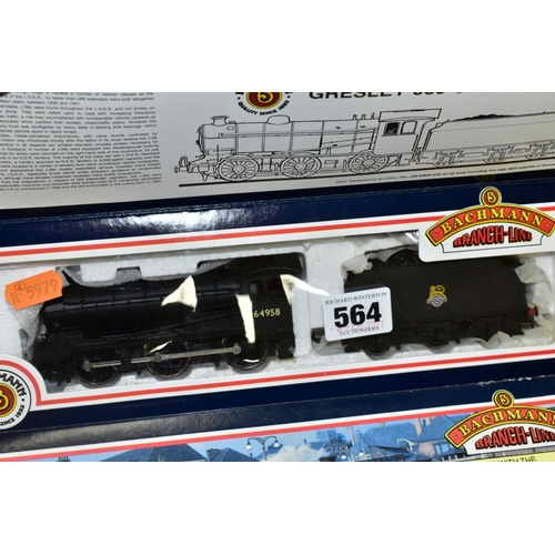 564 - TWO BOXED BACHMANN 00 GAUGE CLASS J39 LOCOMOTIVES, No 64958 (31-851A) and No 64970 (31-852A), both i... 