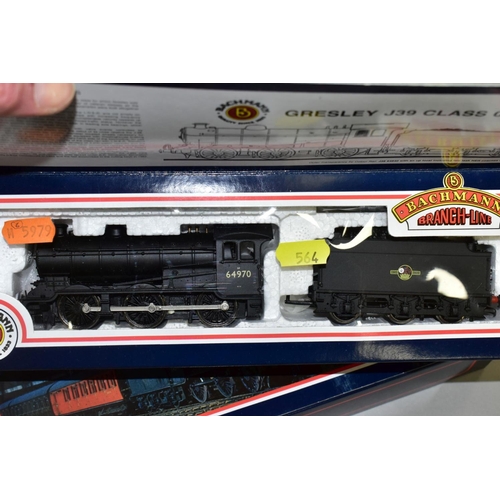 564 - TWO BOXED BACHMANN 00 GAUGE CLASS J39 LOCOMOTIVES, No 64958 (31-851A) and No 64970 (31-852A), both i... 