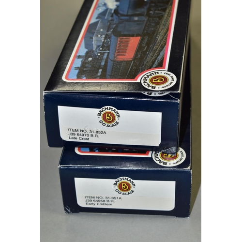 564 - TWO BOXED BACHMANN 00 GAUGE CLASS J39 LOCOMOTIVES, No 64958 (31-851A) and No 64970 (31-852A), both i... 