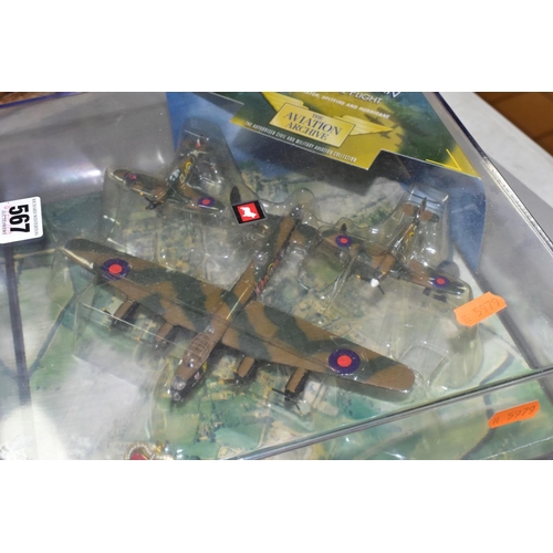 567 - TWO BOXED CORGI CLASSICS AVIATION ARCHIVE SETS, Battle of Britain Memorial Flight, No 49501 and USAA... 