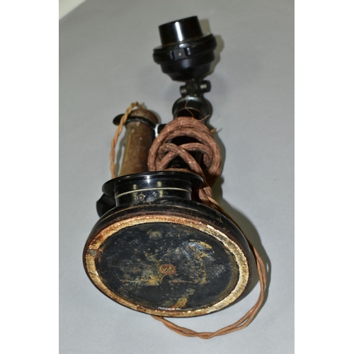 588 - A G.P.O. TYPE 150 CANDLESTICK TELEPHONE, version for use with manual exchange as fitted with dummy i... 