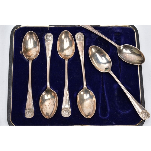 59 - TWO CASED SETS OF SILVER TEASPOONS, A SINGLE CASED TEASPOON AND A MINIATURE SILVER PHOTOFRAME, the f... 