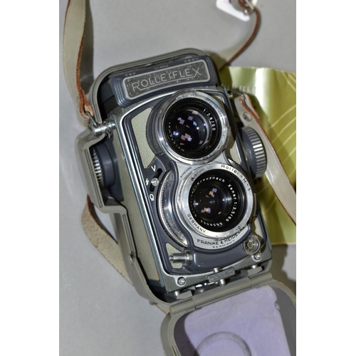 590 - A ROLLEIFLEX 'BABY ROLLE', 4cm x 4cm roll film camera in grey, fitted with Schneider Xenar 60mm f3.5... 