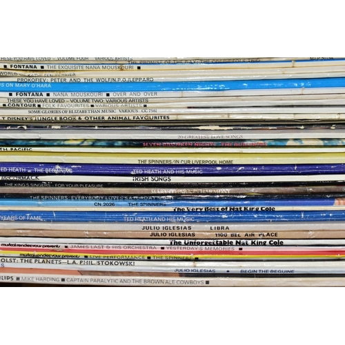 594 - FOUR BOXES/CASES OF APPROXIMATELY TWO HUNDRED AND FIFTY LP'S, 78's and 7 inch singles of mostly clas... 