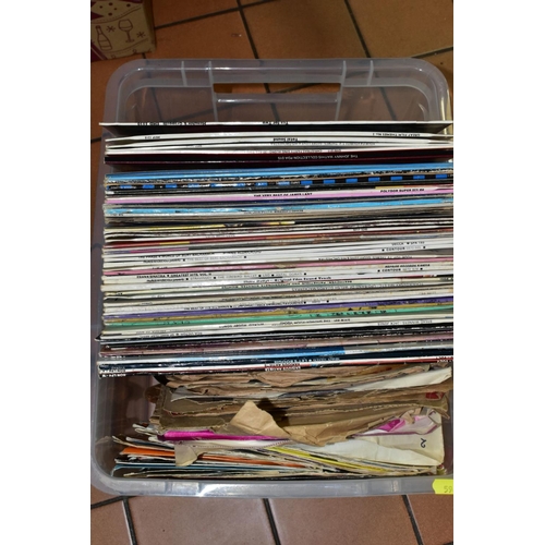 594 - FOUR BOXES/CASES OF APPROXIMATELY TWO HUNDRED AND FIFTY LP'S, 78's and 7 inch singles of mostly clas... 