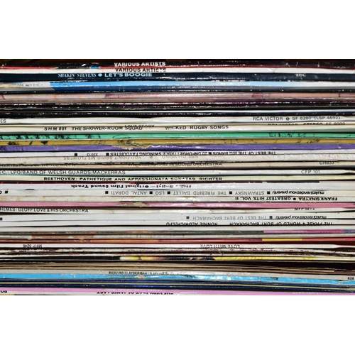 594 - FOUR BOXES/CASES OF APPROXIMATELY TWO HUNDRED AND FIFTY LP'S, 78's and 7 inch singles of mostly clas... 