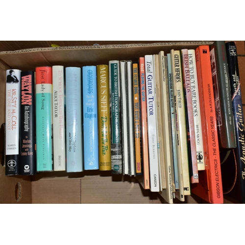 596 - TWO BOXES OF BOOKS, to include cooking, wine, gardening, autobiographies, music, etc