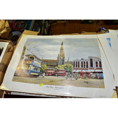 599 - SEVERAL HUNDRED NOSTALGIC THEMED PRINTS OF BIRMINGHAM, Artists include Robert K Calvert, E.W. Green ... 