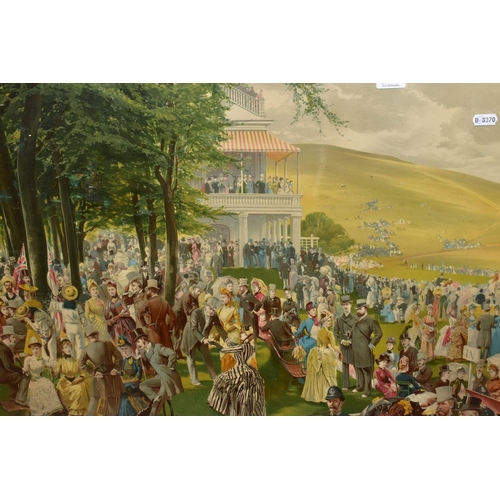 600 - FRANK WALTON AND THOMAS WALTER WILSON 'The Lawn at Goodwood', a print of the painting from 1886, fra... 