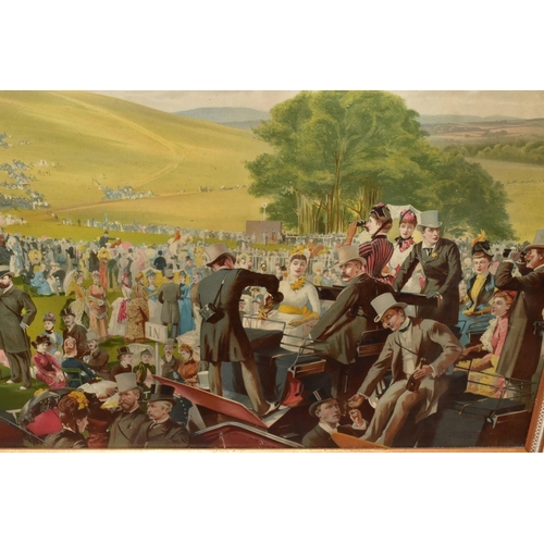 600 - FRANK WALTON AND THOMAS WALTER WILSON 'The Lawn at Goodwood', a print of the painting from 1886, fra... 