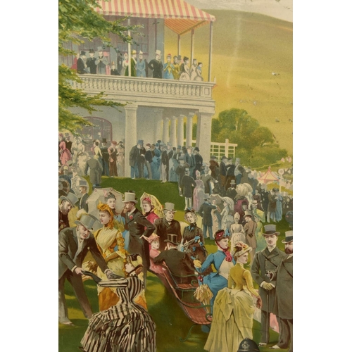 600 - FRANK WALTON AND THOMAS WALTER WILSON 'The Lawn at Goodwood', a print of the painting from 1886, fra... 