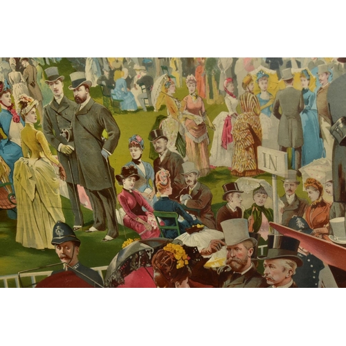 600 - FRANK WALTON AND THOMAS WALTER WILSON 'The Lawn at Goodwood', a print of the painting from 1886, fra... 