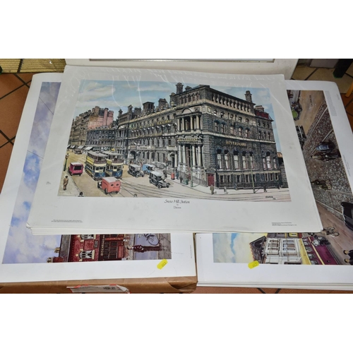 603 - SEVERAL HUNDRED NOSTALIGIC THEMED PRINTS SET IN AROUND BIRMINGHAM, Artists include Robert K. Calvert... 