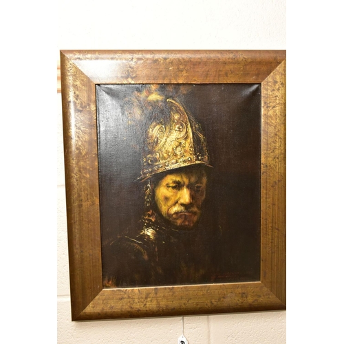 605 - ST MIKOLAJCZYK (20TH CENTURY), 'The Man with the Golden Helmet', portrait of an elderly gentleman af... 