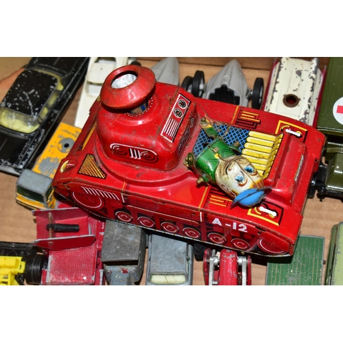 635 - A QUANTITY OF UNBOXED AND ASSORTED PLAYWORK DIECAST VEHICLES, to include Austin Mini van, No 450, ve... 