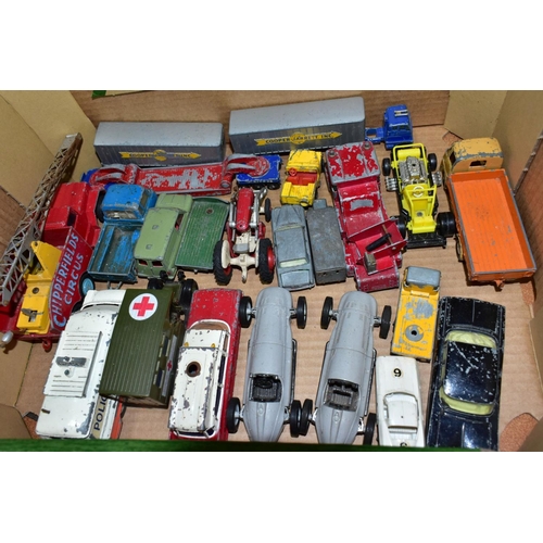 635 - A QUANTITY OF UNBOXED AND ASSORTED PLAYWORK DIECAST VEHICLES, to include Austin Mini van, No 450, ve... 