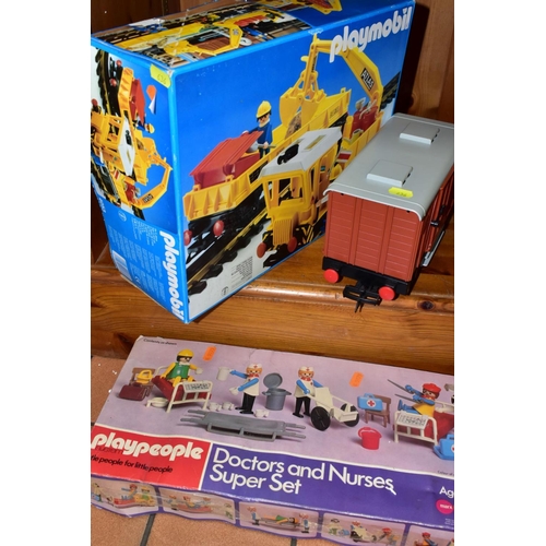 636 - A BOXED PLAYMOBIL G SCALE ATLAS WORK TRAIN SET, No 4053, missing figures and accessories, but otherw... 