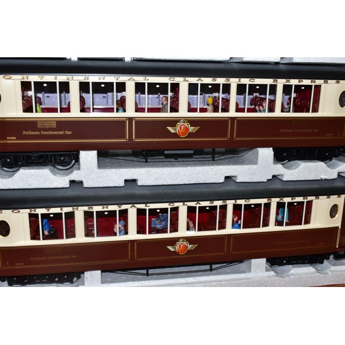 637 - AN LGB G GAUGE CONTINTENTAL CLASSIC EXPRESS STARTER TRAIN SET, No 70700, comprising 0-6-6-0 Mallet T... 