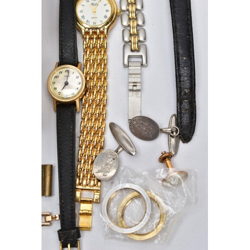 65 - A BOX OF WRISTWATCHES, of various designs, to include names such as 'Citron, Limit' etc