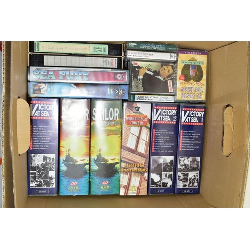 653 - EIGHT BOXES OF RECORDS, DVDS, VIDEO TAPES, etc, to include Animals and Final Cut by Pink Floyd, othe... 