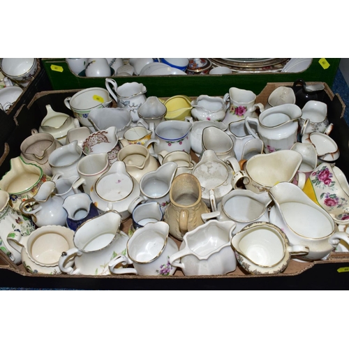 661 - THREE BOXES OF ASSORTED TEA WARES etc, to include Colclough 8232 and 7433 pattern, Denby Green Wheat... 