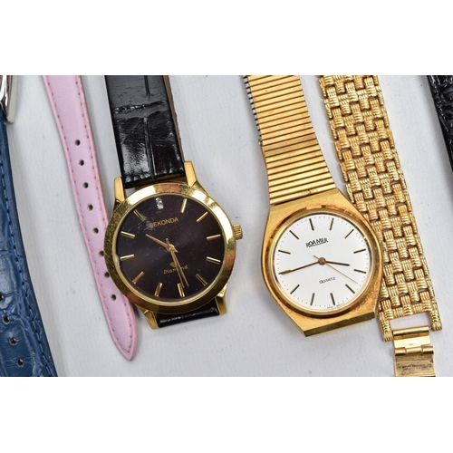 67 - A BOX OF ASSORTED WRISTWATCHES, to include ladies and gentlemen's wristwatches of various designs an... 