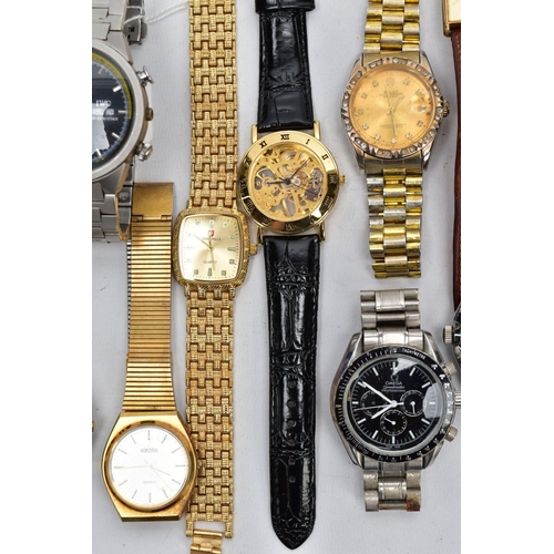 67 - A BOX OF ASSORTED WRISTWATCHES, to include ladies and gentlemen's wristwatches of various designs an... 