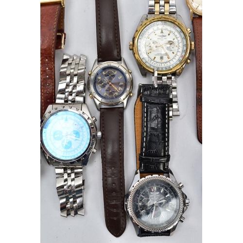 67 - A BOX OF ASSORTED WRISTWATCHES, to include ladies and gentlemen's wristwatches of various designs an... 