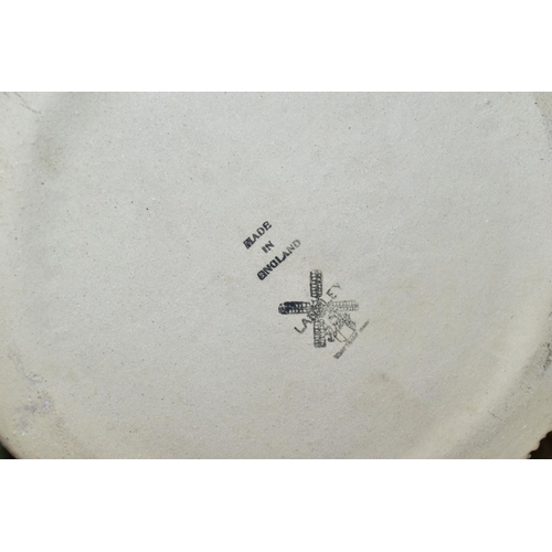 681 - TWO LATE 19TH CENTURY LOVATT & LOVATT LANGLEY WARE JARDINIERES AND TWO OTHER LANGLEY ITEMS, comprisi... 