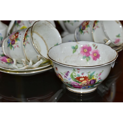 695 - A COALPORT 'JUNETIME' PATTERN FIFTEEN PIECE COFFEE SERVICE, comprising coffee pot, cream jug, sugar ... 