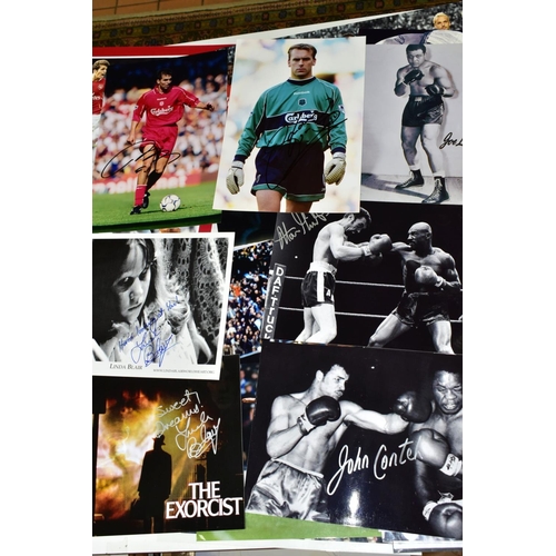 703 - SPORTING AND FILM MEMORABILIA, ETC, to include signed photographs of Alan Minter and John Conteh wit... 