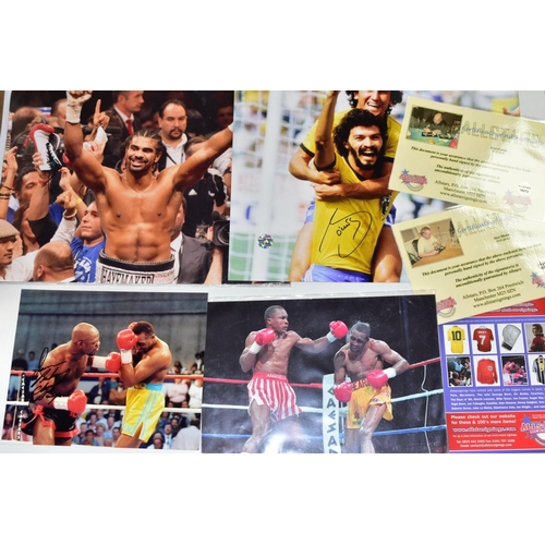 703 - SPORTING AND FILM MEMORABILIA, ETC, to include signed photographs of Alan Minter and John Conteh wit... 